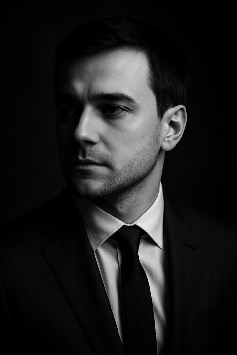Dramatic Bw Portrait Male example 3